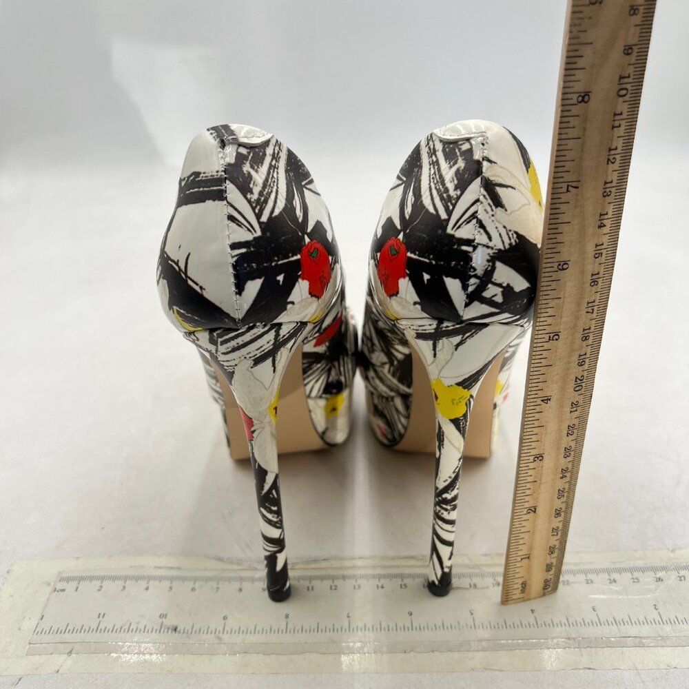 Wo Wagas Multicolor Classic Pump Platform High Heels Pointy Toe Slip On Shoe - Picture 5 of 8